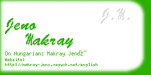 jeno makray business card